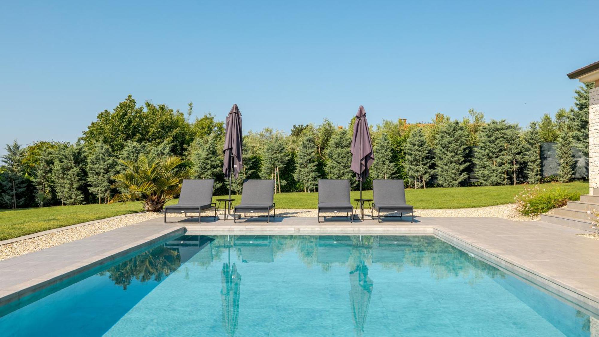 Villa Labin In Zartinj - Luxury Privacy Heated Pool With Auto Cover エクステリア 写真