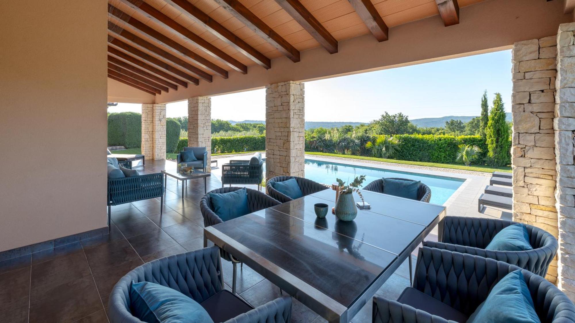 Villa Labin In Zartinj - Luxury Privacy Heated Pool With Auto Cover エクステリア 写真